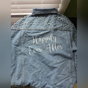 Pearl Embellished Denim Jacket